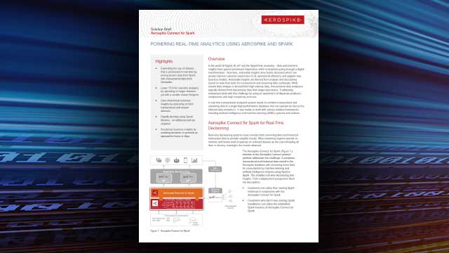 Aerospike Connect for Spark Solution Brief
